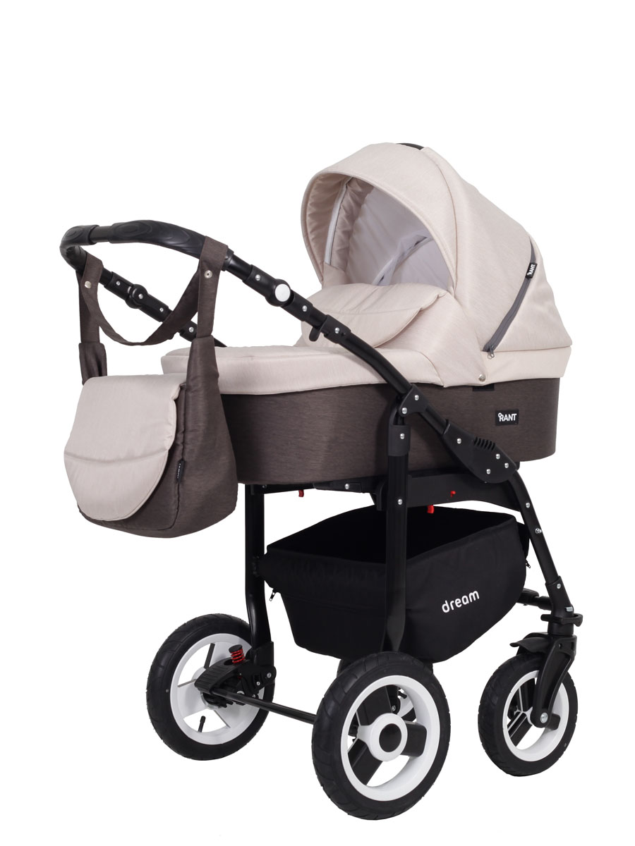 Коляска 3 в 1 Rant Dream 05 коричневый-бежевый