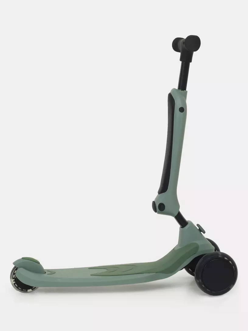 Беговел-самокат Rant Rider со светящимися колесами зеленый