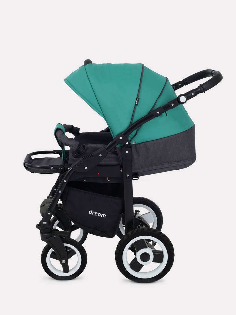 Коляска 2 в 1 Rant Dream 08 серый-темно-зеленый