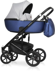 Коляска 3 в 1 Riko Basic Ozon Shine 04 серо-синий
