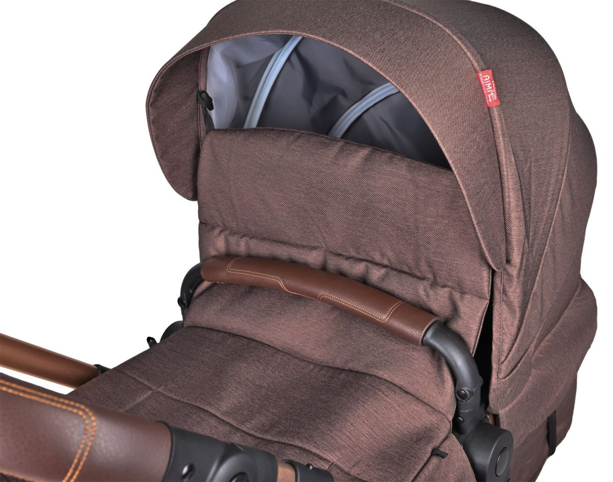 Коляска трансформер Farfello Aimile Original New Gold (Шоколадный NDG-3)