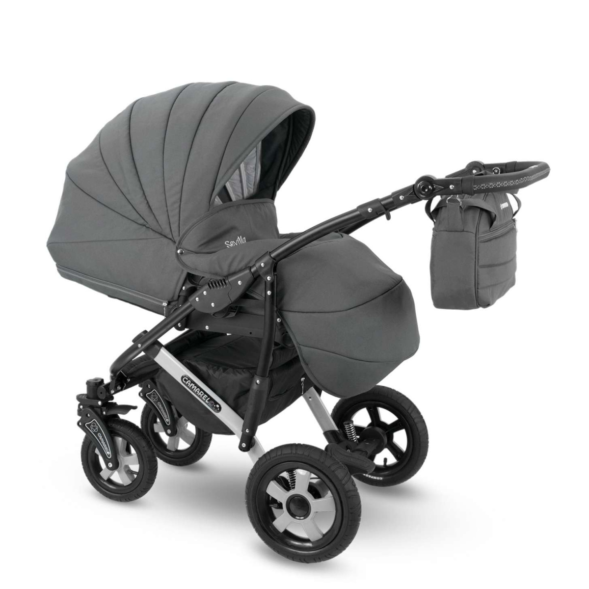 Коляска Camarelo Sevilla WXSE 3 в 1 темно-серый