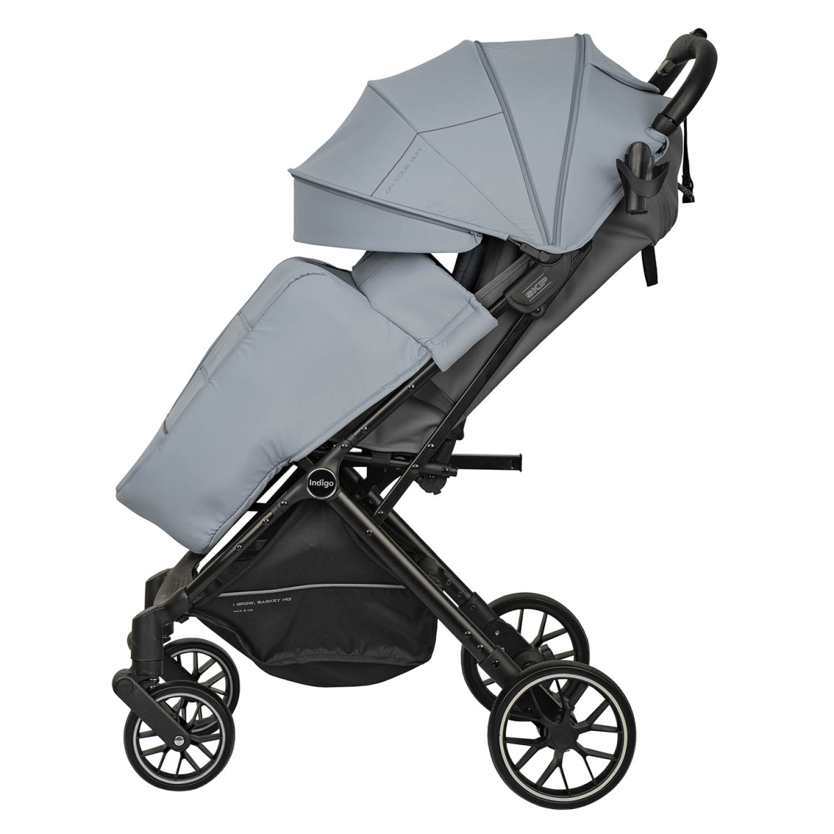 Коляска прогулочная Indigo SKIP голубой
