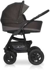 Коляска 3 в 1 Riko Basic Alfa 10 черный