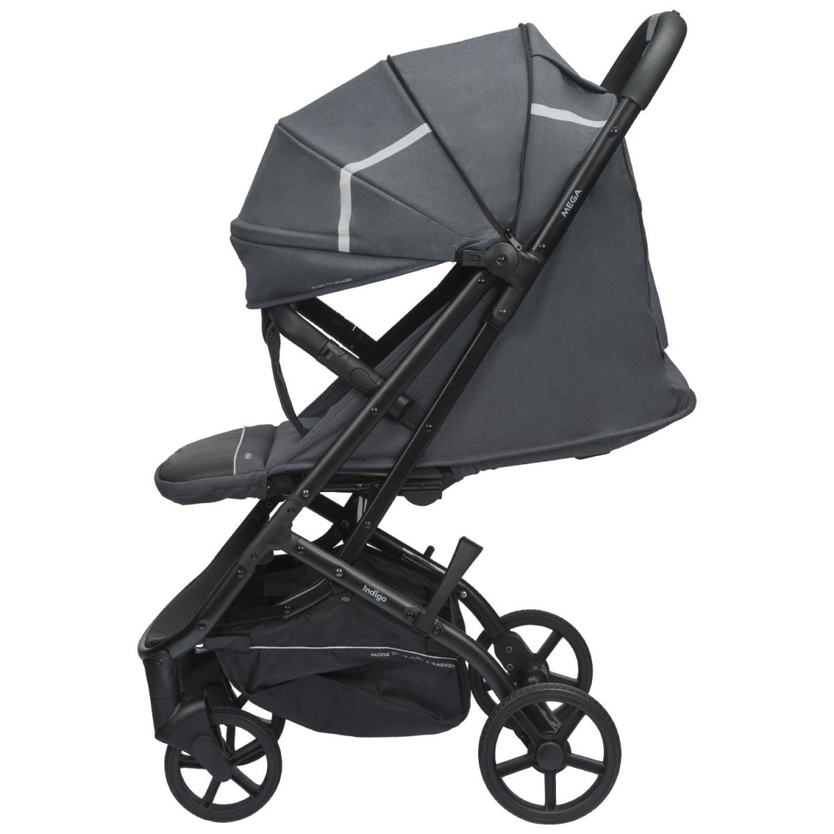 Коляска прогулочная Indigo MEGA темно-серый
