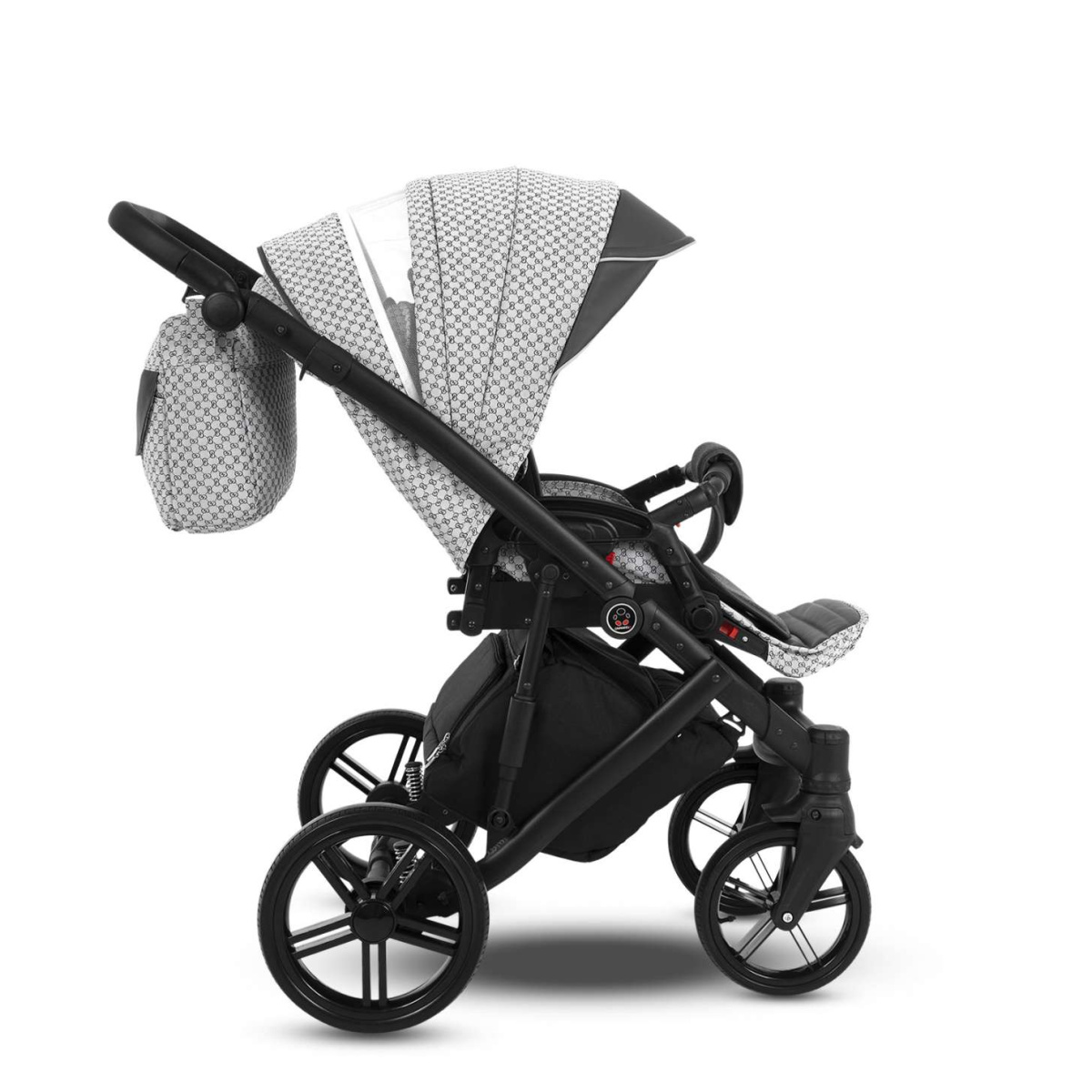 Коляска Camarelo Avenger 2 в 1 светло-серый жаккард/серая экокожа