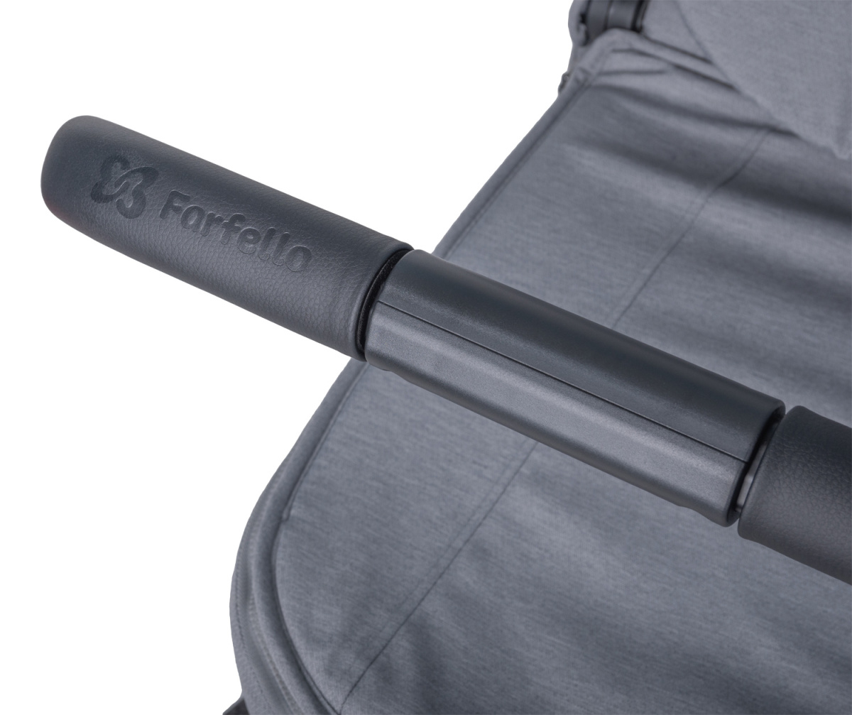 Коляска модульная 2в1 Farfello Baby shell BBS (BBS-19 Light grey/Светло серый/черная рама)