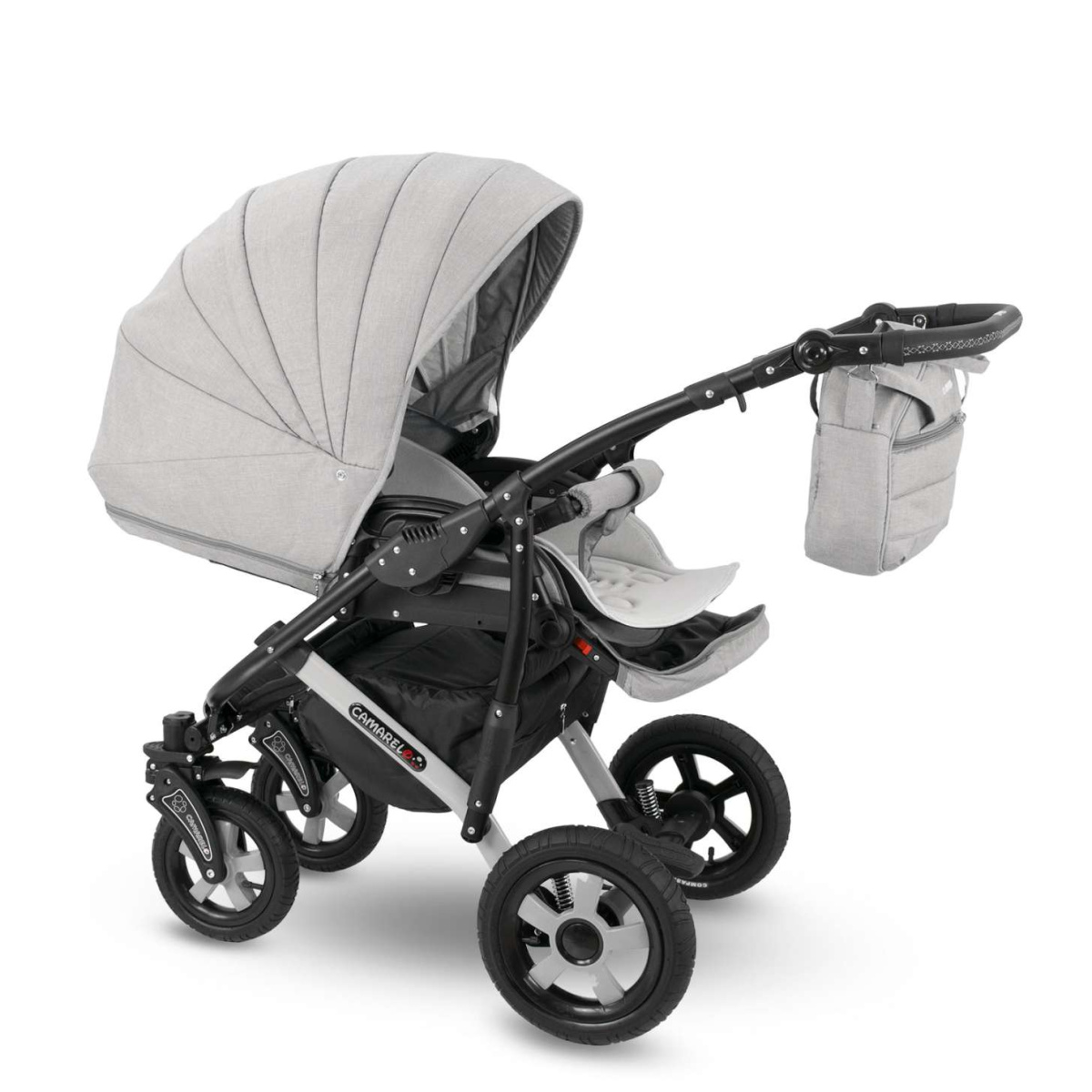 Коляска Camarelo Sevilla XSE 2 в 1 светло-серый меланж
