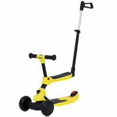 Беговел-самокат Rant Rider Plus со светящимися колесами желтый