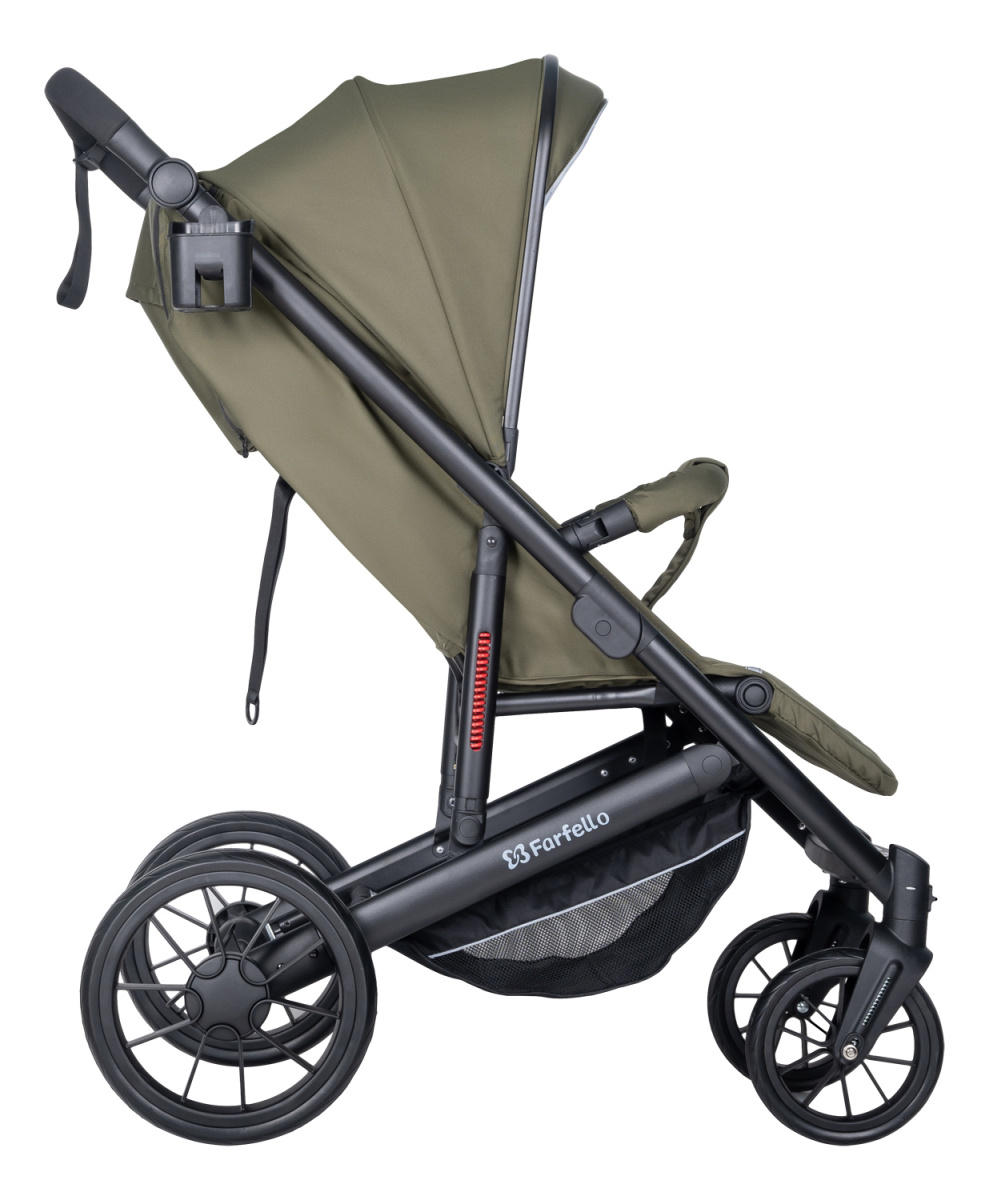 Коляска детская прогулочная Farfello Bonnie black (Fresh Green/свежая зелень)