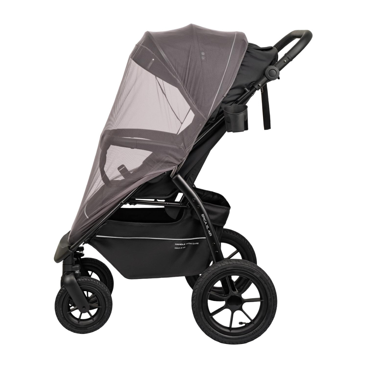 Коляска прогулочная Indigo EPICA XL AIR с сумкой черный