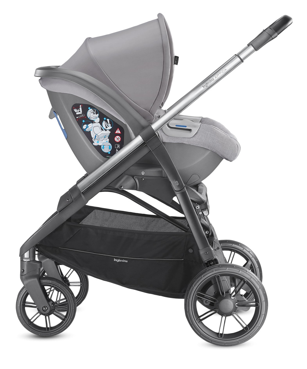 Коляска 3 в 1 Inglesina Aptica с подставкой под люльку Stand Up, Silk Grey