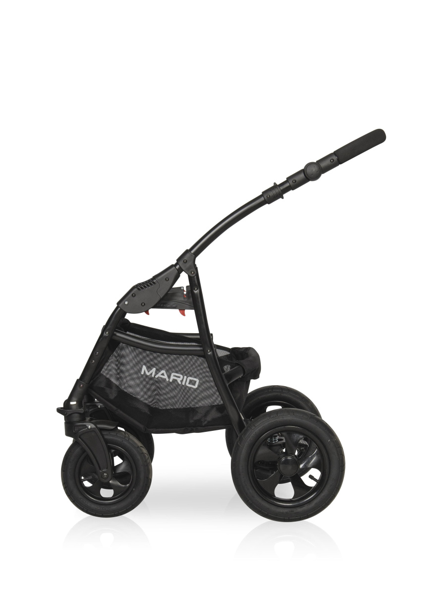 Коляска 2 в 1 Riko Basic Mario 02 серо-розовый