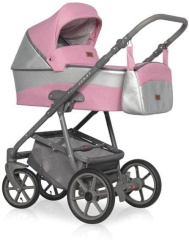 Коляска 2 в 1 Riko Basic Colin 01 серо-розовый
