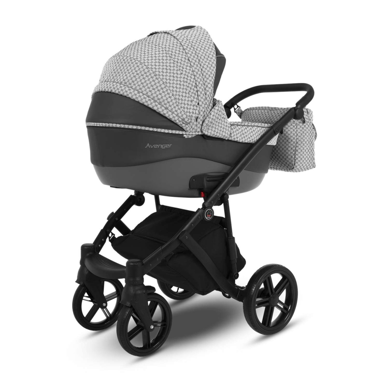 Коляска Camarelo Avenger 3 в 1 светло-серый жаккард/серая экокожа