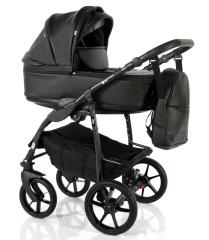 Детская коляска Sevillababy Uno 2 в 1 чёрный экокожа