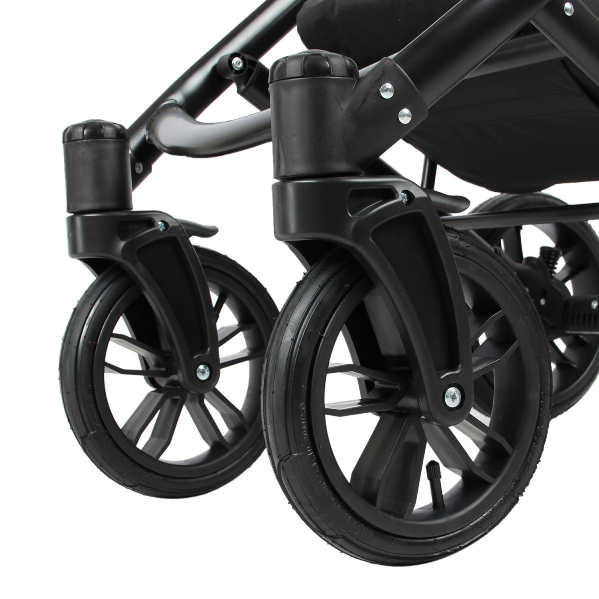 Коляска 2 в 1 Indigo MIO - Mi 02 (св.бежевая кожа+св.бежевый узор)