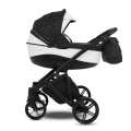 Коляска Camarelo Avenger 2 в 1черный жаккард/белая экокожа