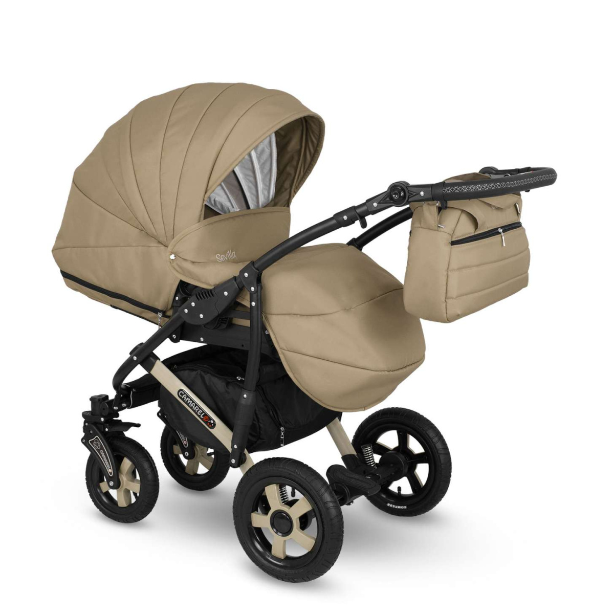 Коляска Camarelo Sevilla XSE 2 в 1 темно-бежевый