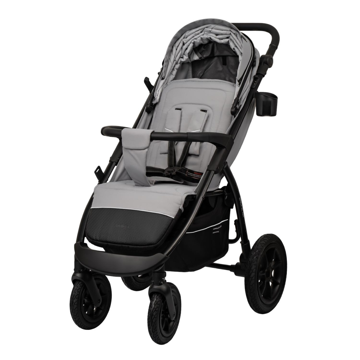 Коляска прогулочная Indigo EPICA XL AIR с сумкой светло-серый