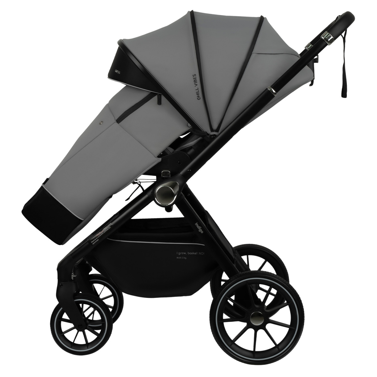 Коляска прогулочная Indigo GLOSS светло-серый