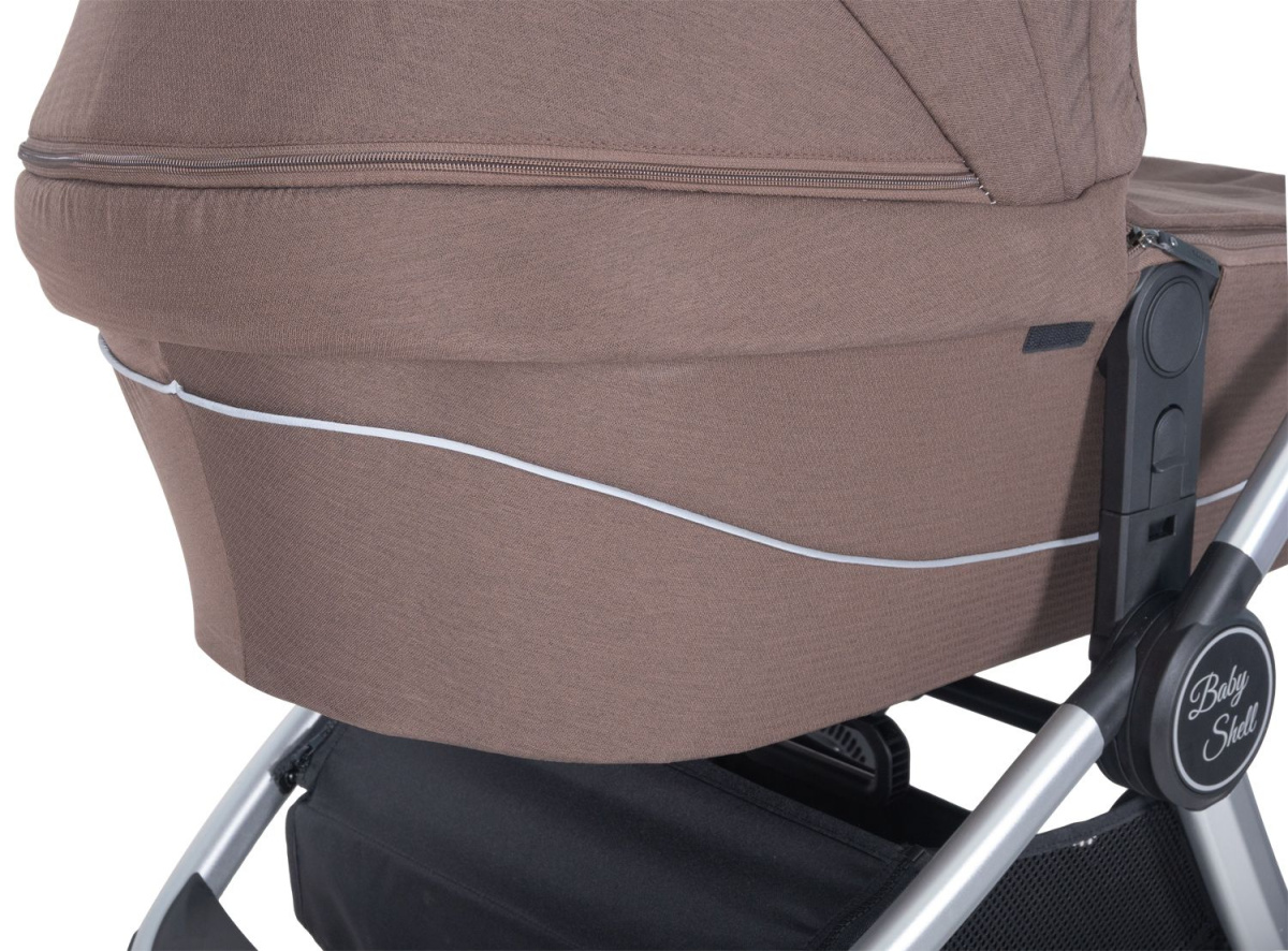 Коляска модульная 2в1 Farfello Baby shell BBS (BBS-16 Brown/Коричневый / серебро)