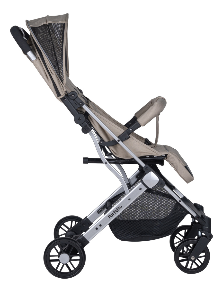 Коляска детская прогулочная Farfello Comfy Go (New Beige/ Бежевый (серебро)CG-33)