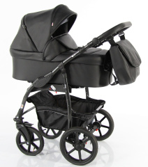 Детская коляска Sevillababy Stilo 2 в 1 St-03 чёрный экокожа