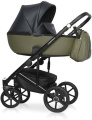 Коляска 3 в 1 Riko Basic Ozon 02 черно-зеленый