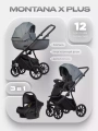Коляска 3 в 1 Riko Basic Montana X Plus 45 Grey