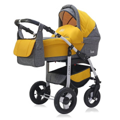 Коляска 2 в 1 Rant Fenix Len 07 серо-желтый