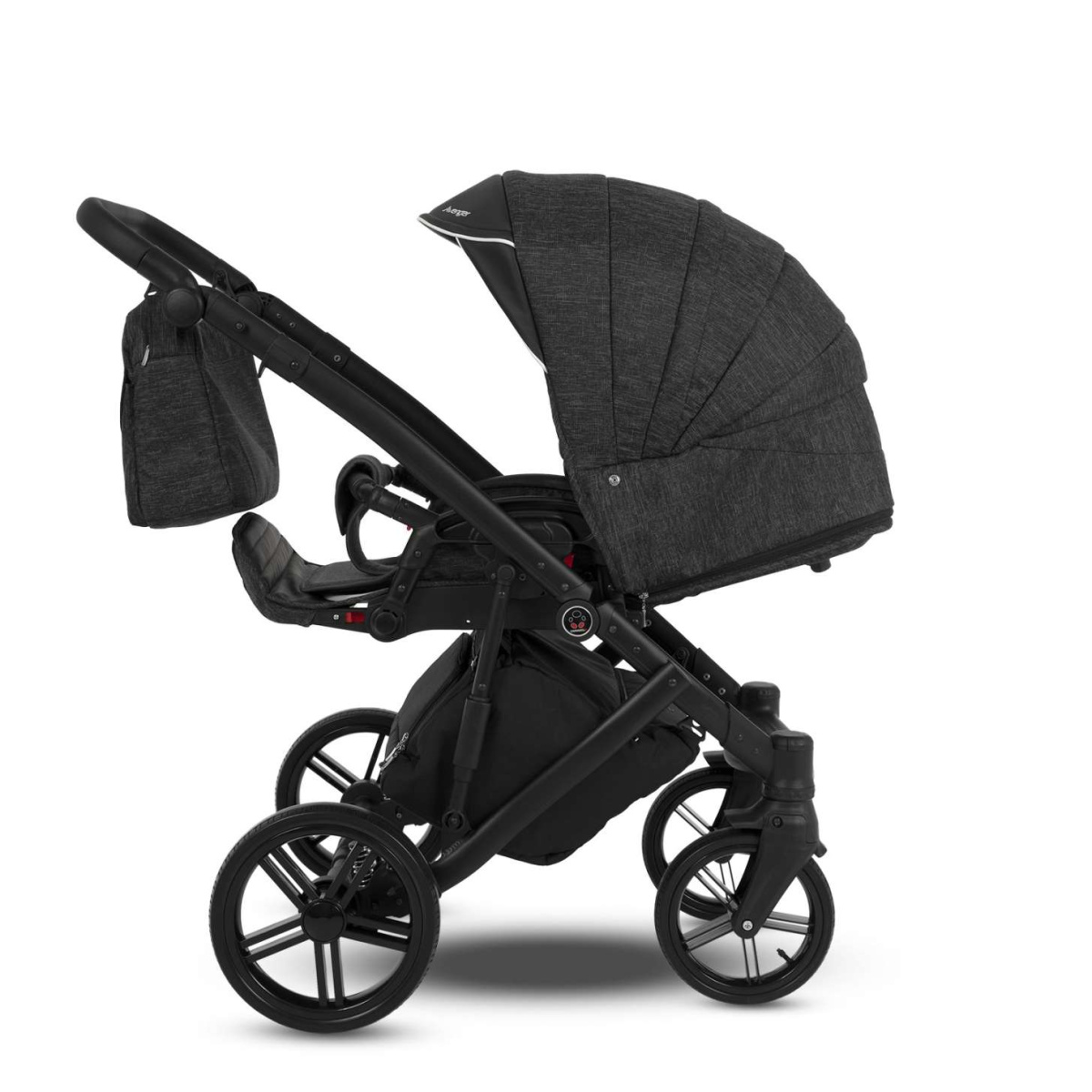 Коляска Camarelo Avenger 2 в 1черный меланж/черная экокожа