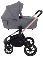 Коляска 2 в 1 MOWBaby ZOOM PU RA086 Gold Grey
