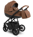 Коляска Camarelo Zeo 3 в 1 экокожа коньячный