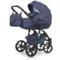 Коляска 3 в 1 Riko Bruno Natural 01 синий