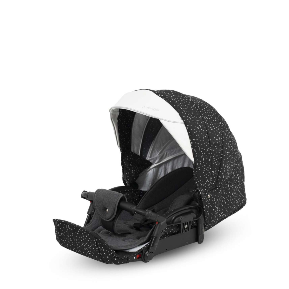 Коляска Camarelo Avenger 3 в 1 черный жаккард/белая экокожа