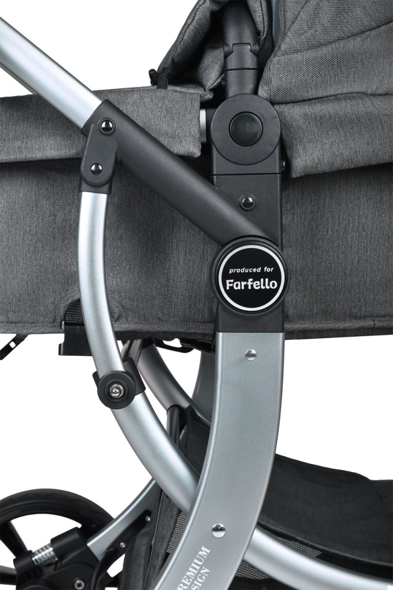 Коляска трансформер Farfello Aimile Original New Silver (Темно-серый NDS-2)