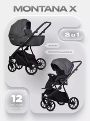 Коляска 2 в 1 Riko Basic Montana X 53 Dark grey