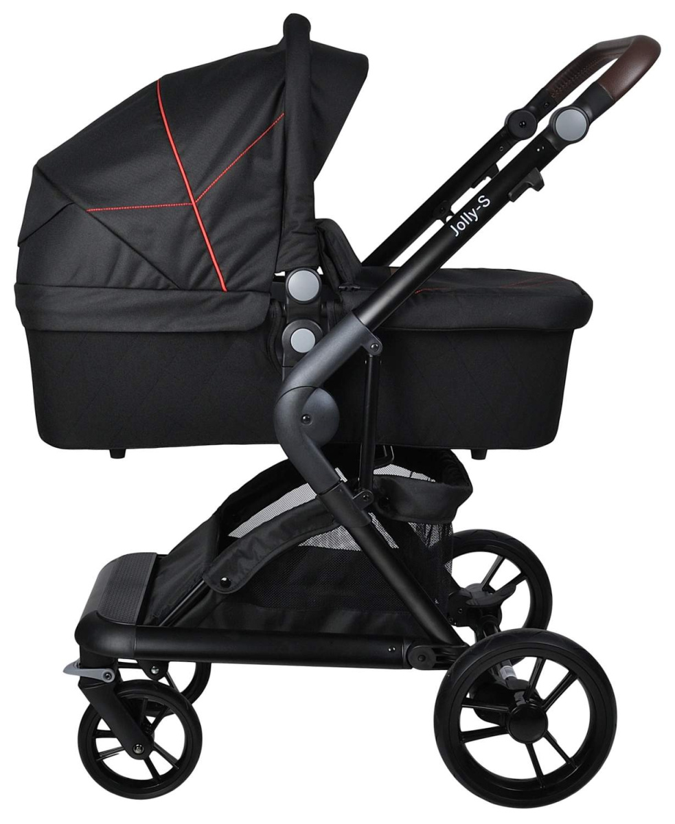 Коляска модульная 2 в 1 Farfello Jolly-S (J-77 чёрная)