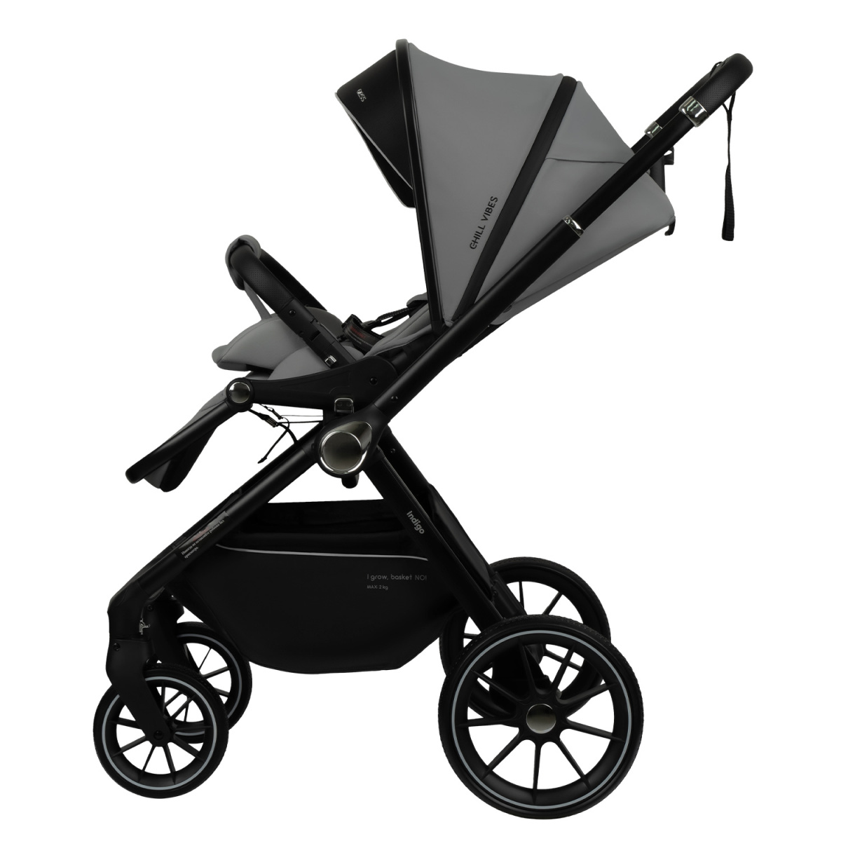 Коляска прогулочная Indigo GLOSS светло-серый