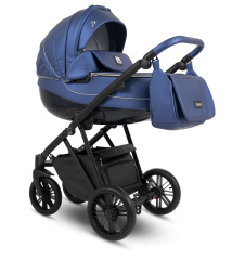 Коляска Camarelo Zeo 3 в 1 экокожа синий
