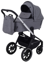 Коляска 2 в 1 MOWBaby ZOOM PU RA086 Silver Grey