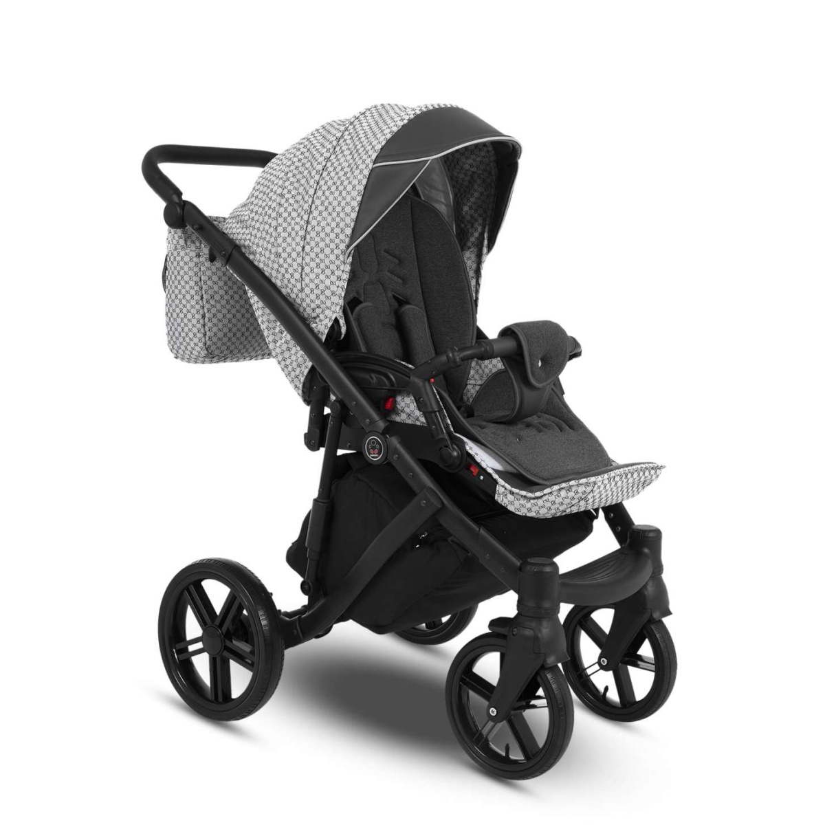 Коляска Camarelo Avenger 2 в 1 светло-серый жаккард/серая экокожа