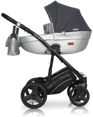 Коляска 3 в 1 Riko Basic Aicon 08 черно-белый