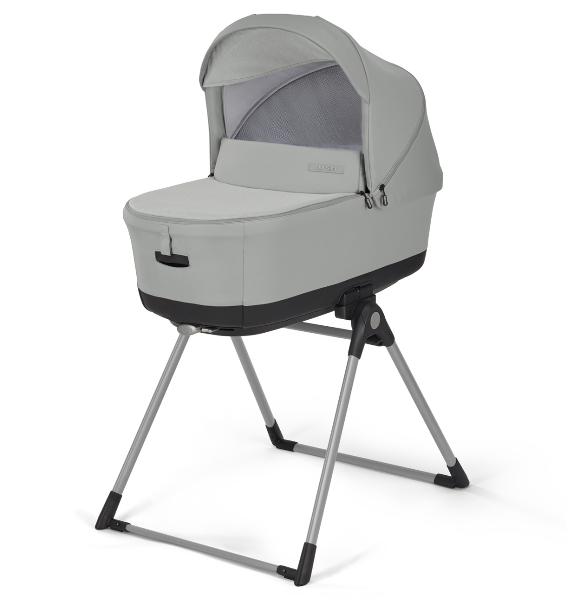 Коляска 3 в 1 Inglesina Electa с подставкой под люльку Stand Up, Greenwich Silver