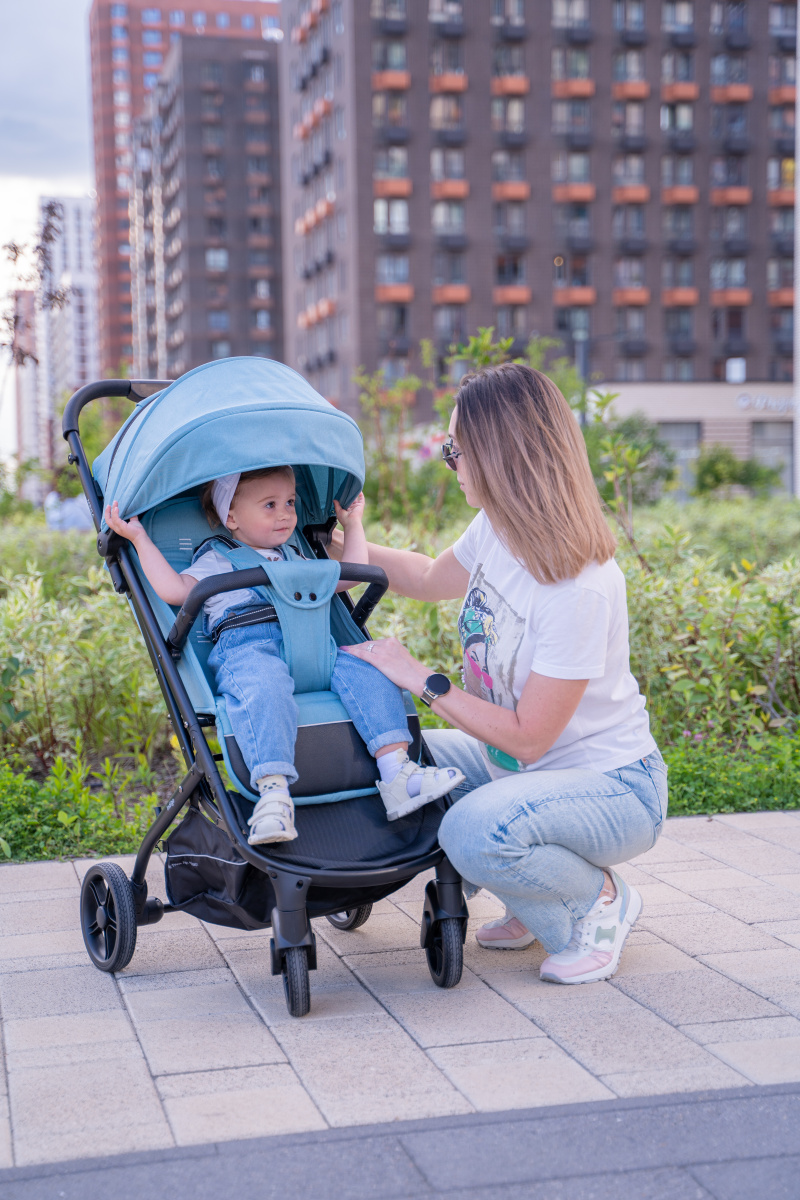 Коляска прогулочная Indigo MEGA голубой