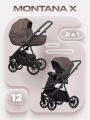 Коляска 2 в 1 Riko Basic Montana X 01 коричневый