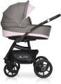 Коляска 2 в 1 Riko Basic Alfa Ecco 09 серо-розовый