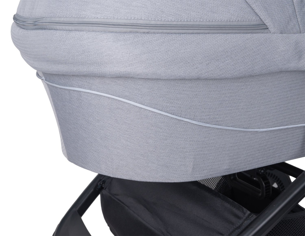 Коляска модульная 2в1 Farfello Baby shell BBS (BBS-19 Light grey/Светло серый/черная рама)