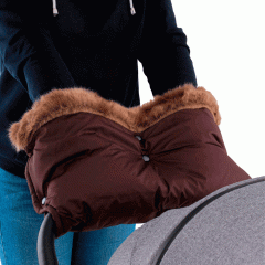 Муфта для рук на коляску Топотушки Престиж коричневый